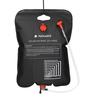 Navaris Campingdusche solar 20 L - Camping Dusche Solardusche - Campdusche Reisedusche kompakt - Camp Shower Outdoordusche mobil