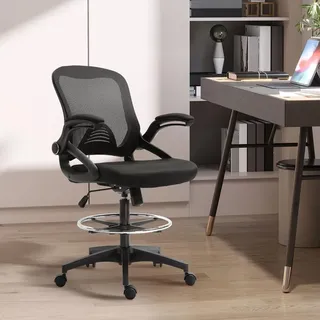 Vinsetto Mesh Drehstuhl Schwarz