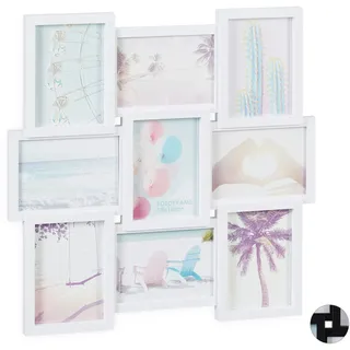 Relaxdays Collage-Bilderrahmen weiß 54,0 x 54,0 cm, 1 St.