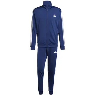 adidas Herren SPORTSWEAR BASIC 3 STRIPES TRICOT TRACKSUIT, Dark Blue, M Tall