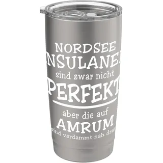 Amrum Nordseeküste Urlaub Inselurlaub Souvenir Amrum Doppelwandiger Edelstahl-Thermobecher
