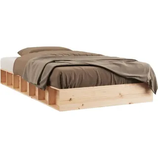 vidaXL Massivholzbett 120x190 cm - Braun
