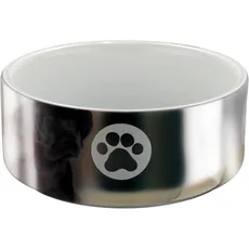 Bild Ceramic Bowl dog 1.5 l/ø 19 cm silver/white