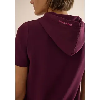 Cecil Kapuzenshirt mit Schriftzug, sweet grape rot