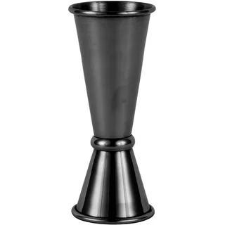 Barprofessional, Speakeasy Collection, Japanischer Jigger Schwarz 30/45 ml, schwarz plattierter Messbecher mit Messringen 10/15/20/30 ml, rostfreier Cocktail Messbecher aus 304 Edelstahl