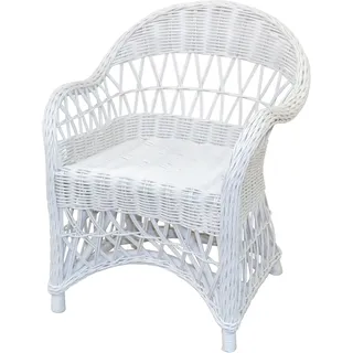 Relaxsessel, weiß (weiß, ohne kissen), B:65cm H:85cm T:65cm, HOFMANN LIVING AND MORE, Sessel, Relaxsessel, Handgeflochten