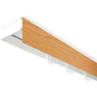 Gardinenschiene SN DECO GROUP "Vorhangschiene SH (1) mit Blende 5 cm" Gr. 2, weiß (weiß, eichefarben), L:150cm T:4,7cm, Kunststoff, Gardinenstangen, Gardinenschiene