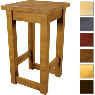 Rustikaler 70 cm | Eiche Teakholz Hocker Sitzhocker Holzhocker Blumenhocker Beistelltisch Deko