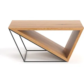 Void-Couchtisch aus massivem Holz 120 cm, Massivholz, Skandinavisch - Braun