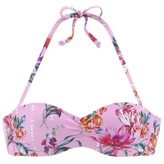 SUNSEEKER Bügel-Bandeau-Bikini-Top Damen rosa-bedruckt Gr.34 Cup B