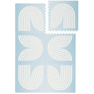 Lytte Spielmatte Archie Blau 120x180 cm - Hochwertige Krabbelmatte, Puzzlematte aus EVA-Schaumstoff