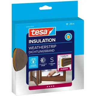Tesa Dichtungsband 25 m x 0,9 cm Braun