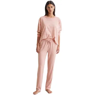 Marc O'Polo Pyjama »Mix & Match Cotton-Woven« Set, 2 tlg. mit Oberteil in Ringel-Optik, rosa