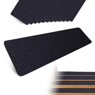 xiruiubao Treppenstufen Antirutsch Stufenmatten Außen 12er 61 * 10 cm Treppenstufen Matten Outdoor Treppen Rutschschutz Selbstklebend mit Rollen Antirutsch Treppe für Treppen Badezimmer Schwimmbäder