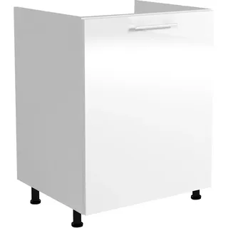 Halmar Waschbecken Küchenschrank Vento DK-60/82 - Weiss weiss Hochglanz - Weiß