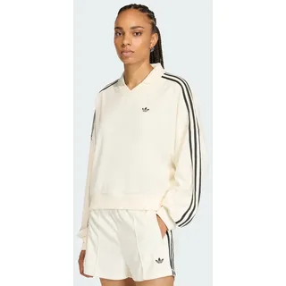 adidas Poloshirt ADIDAS ORIGINALS "TT V NECK", Damen, Gr. L, sanftes weiß, Obermaterial: 75% Baumwolle, 25% Polyester, normal, V-Ausschnitt, Shirts Poloshirt