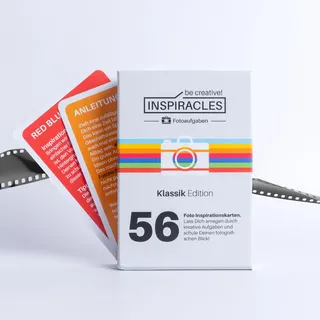 Inspiracles Foto-Aufgaben Karten – Klassik Edition – 52 kreative Foto-Challenges + 10 Spickzettel – Fotografieren lernen mit jeder Kamera – Geschenk für Fotografen