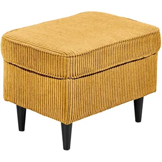 Roller Carryhome Hocker Gelb, Textil, Buche, massiv, rechteckig, 63x43x42 cm, Wohnzimmer, Hocker, Sitzhocker