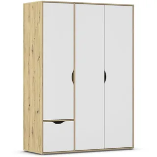 Rauch Drehtürenschrank NARAI 140 x 194 x 53 cm Braun/Weiß