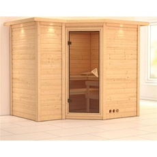 Bild von Sauna Sahib 2 40mm Dachkranz ohne Ofen classic Tür