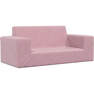 Kindersofa 2-Sitzer Rosa Weich Plüsch - Rosa