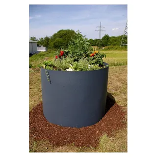 Hochbeet-Bausatz Kunststoff rund anthrazit D=100cm H=80cm - Grau