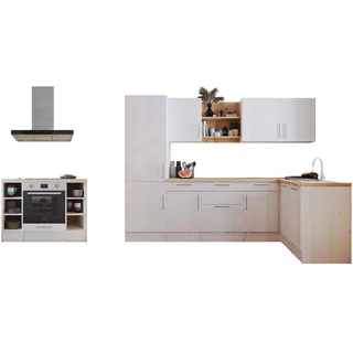 Respekta Winkelküche L-Form 280 x 172 cm Weiß