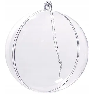 Netuno 5X Acrylkugeln 12 cm groß transparent teilbar Weihnachtskugeln | Kunststoff Bastelkugeln Dekoration Geschenkidee DIY wiederverschließbar langlebig Befüllen Bemalen