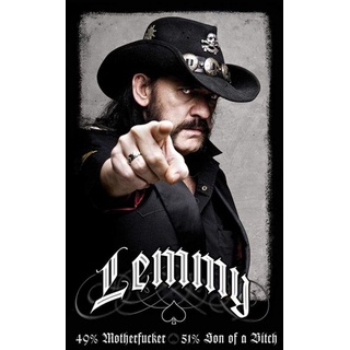 EuroPosters Lemmy Kilmister Poster Motörhead (61cm x 91,5cm), schwarz-weiß