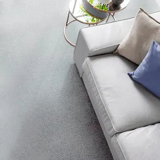 Andiamo Teppichboden »Kira, Velours, Made in Belgium« rechteckig 8 mm Höhe Uni Farben, Breite 400 cm, strapazierfähig, pflegeleicht, Wohnzimmer, grau