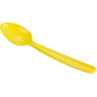 Löffel Esslöffel Suppenlöffel Mehrzwecklöffel 6 Stück, Mehrwegbesteck, aus Kunststoff, Farbe gelb