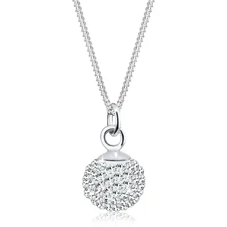 Elli Halskette Anhänger Kugel Silber 925 mit Kristallen