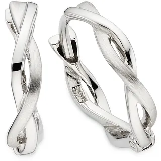 Paar Creolen BRUNO BANANI "Schmuck Geschenk Silbercreolen", silberfarben, Ohrringe, Damen, 15mm, Silber 925 (Sterlingsilber), Paar Creolen