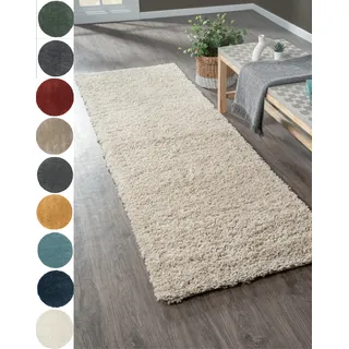 Myflair Möbel & Accessoires Hochflor-Läufer »My Shaggy« rechteckig 37 mm Höhe Shaggy, Uni Farben, leicht glänzend, Microfaser, extra flauschig,