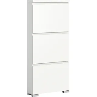 INOSIGN Schuhschrank »Skoskap, Tiefe 18cm, 3 Klappen mit Schuhwalze, Platz für 9 Schuhpaare«, Schuhkipper, Schuhkommode, Schuhregal, Kommode, Anrichte, weiß