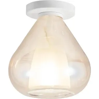 Lila - Runde Deckenleuchte d.20cm Fabas Luce - Wandleuchte mit E27 LED-Glühbirne MAX 40W - Bernstein