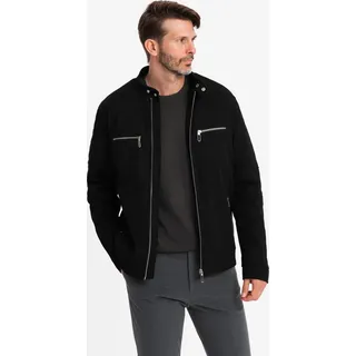 Ombre Clothing Herren-Bikerjacke Fattyt schwarz XXL - Schwarz
