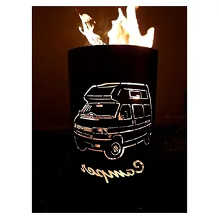 Feuertonne/Feuerkorb mit Camper-/Wohnmobil-Motiv