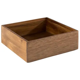 APS Holzbox WOODY, 15 x 15 cm, Höhe 5,5 cm, Innenmaße 13 x 13 cm, Akazienholz