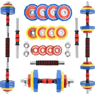 HMS Langhantelset Fitness 2x10 kg bunt