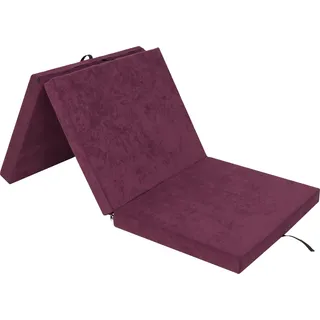 HobbyGarden Klappmatratze Ben – 195×80×8 cm, dunkelbraun, faltbar, Gästebett & Gymnastikmatte, Aloba Bezug, pflegeleicht & mobil - Bronze