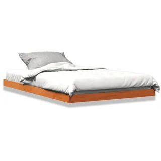 vidaXL Massivholzbett Wachsbraun 120x200 cm Kiefer - Braun