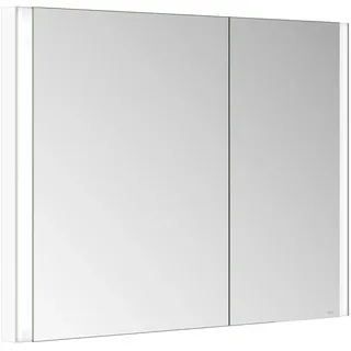 KEUCO SOMARIS Spiegelschrank Wandeinbau 2-türig, asymetrisch, 1000mm, 14513512200, Farbe: Weiß Matt