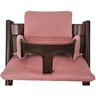 Shabany® Hochstuhl Sitzkissen 100% Bio Baumwolle | Classic Kissen Sitzbezug | Hochstuhlauflage | 2-teilig passend für Stokke Tripp Trapp Kinderhochstuhl | maschinenwaschbar | einfache Befestigung