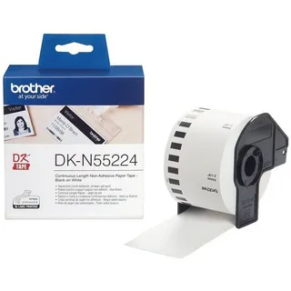 Brother CD/DVD-Etiketten 55224 Schwarz/Weiß 54 mm x 30,48 m 1 Blatt
