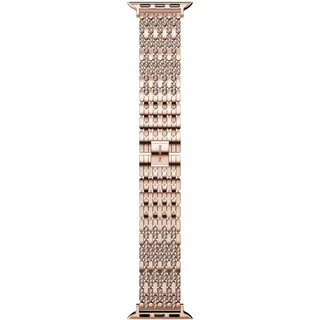 Swarovski Sparkling Princess-Armband, Bezauberndes Uhrenband aus Gliedern mit Roségoldfarbenem Finish Kristallen für die Apple Watch Series 4-9 und SE, Größe: 15.2 x 2 x 0.4 cm