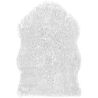 Andiamo Fellteppich »Lamm Fellimitat« fellförmig 20 mm Höhe Kunstfell, besonders weich durch Microfaser, Kudenliebling, weiß