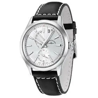Zeno Watch Basel Quarz-Wanduhr 42,0 cm 6662-7004Q-g3 Grau/Schwarz/Weiß