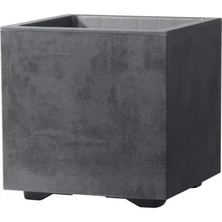 Würfel-Blumentopf - DEROMA - Millennium R - Anthrazit - Mit Wasserreserve - 25 cm