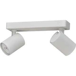 Oktaplex lighting Oktaplex Bora Deckenstrahler inkl. GU10 Leuchtmittel 3000K Warmweiß Schwenkbar Aluminium 2-flammig Weiß